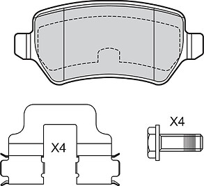 BRAKE PADS OPEL ASTRA H OPEL ZAFIRA RR